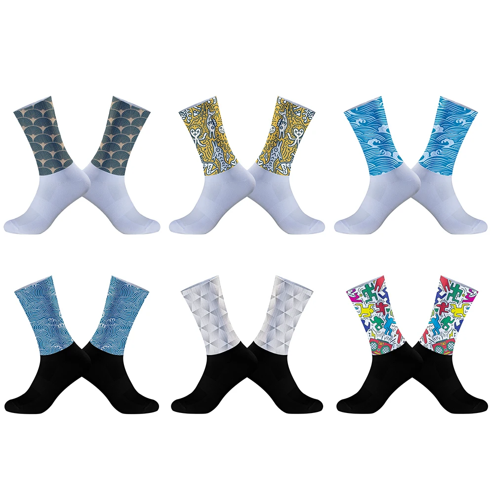 Велосипедные Командные носки новинка 2024 летние гелевые Нескользящие дышащие