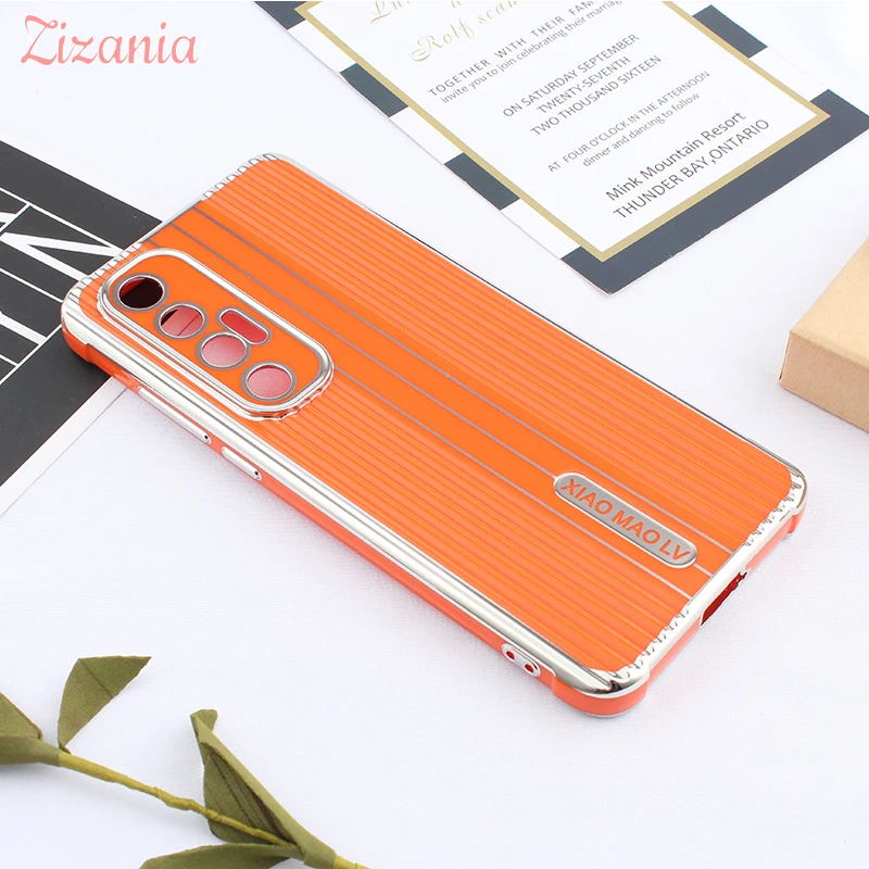 

Simple Fashion Silver Plating Colorful Trolley Case Texture Phone Case For XIAOMI MI 10S 11 Pro REDMI K40 Pro Ultra Thin Cover