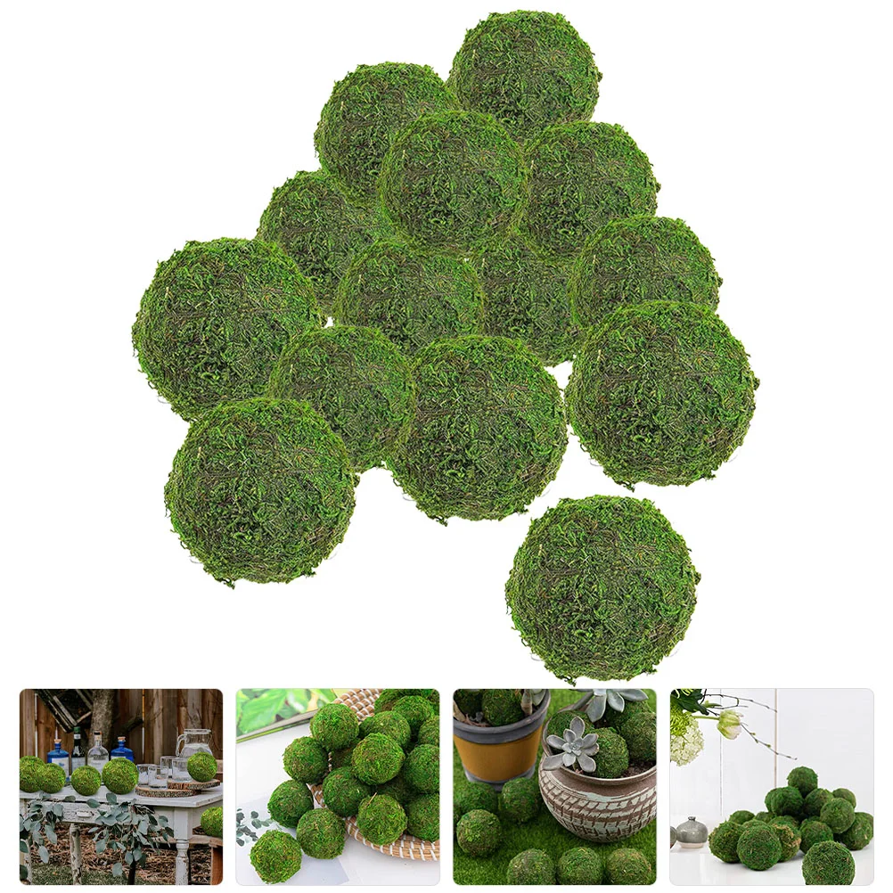 

Ballplant Green Artificial Faux Simulated Ornament Mossy Filler Vase Flower Globes Sphere Decor Stones Topiariesglobebowl