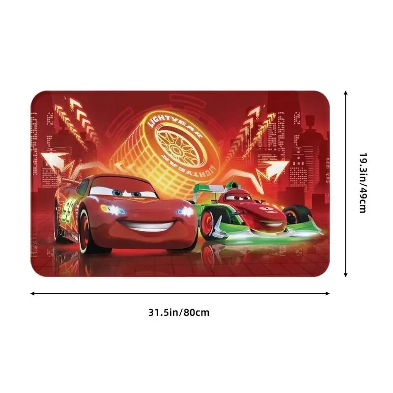 Custom Lightning Mcqueen Cars Doormat Mat Anti-Slip Kitchen Bathroom Toilet Rug Carpet 40*60cm
