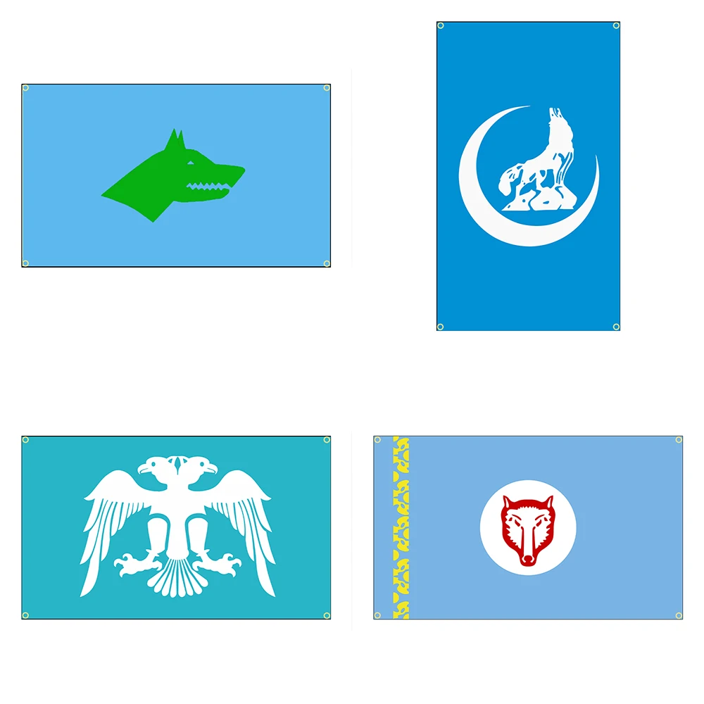 Флаг Туркестана гёкторка, пример империи, флаг империи 60x90 см 3x5 футов, баннер 90x150 см, флаг туркейских империй, флаг великой империи селюка