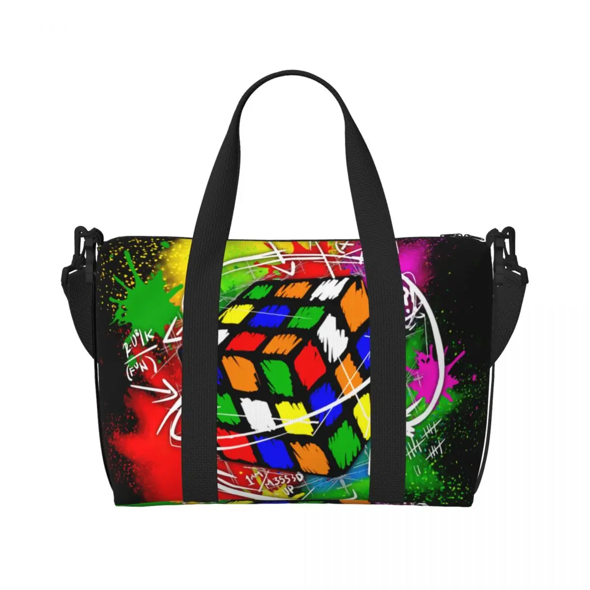 Винтажные сумки-тоут с кубиком Рубикса математический любовник продуктовые