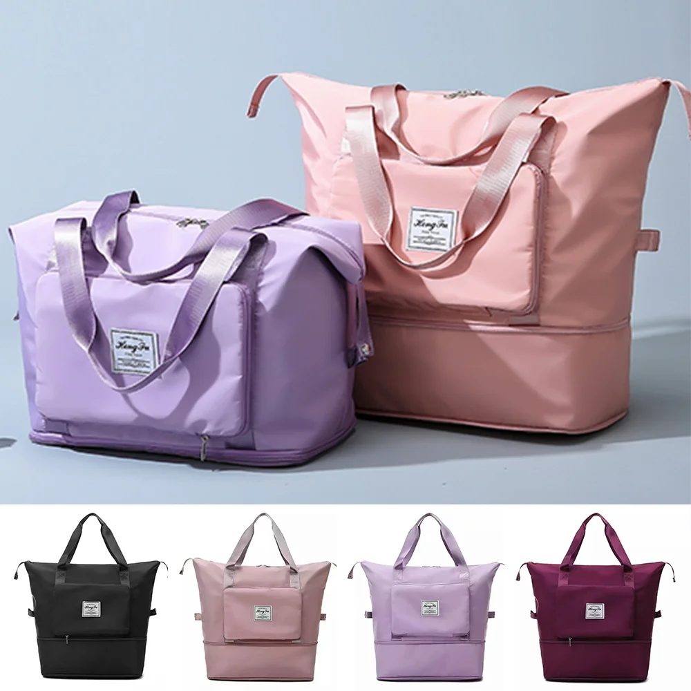 Travel Bag for Women Large Capacity Bags Waterproof Tote Foldable Luggage Shoulder Duffle Storage Handbags Yoga Sport Crossbody