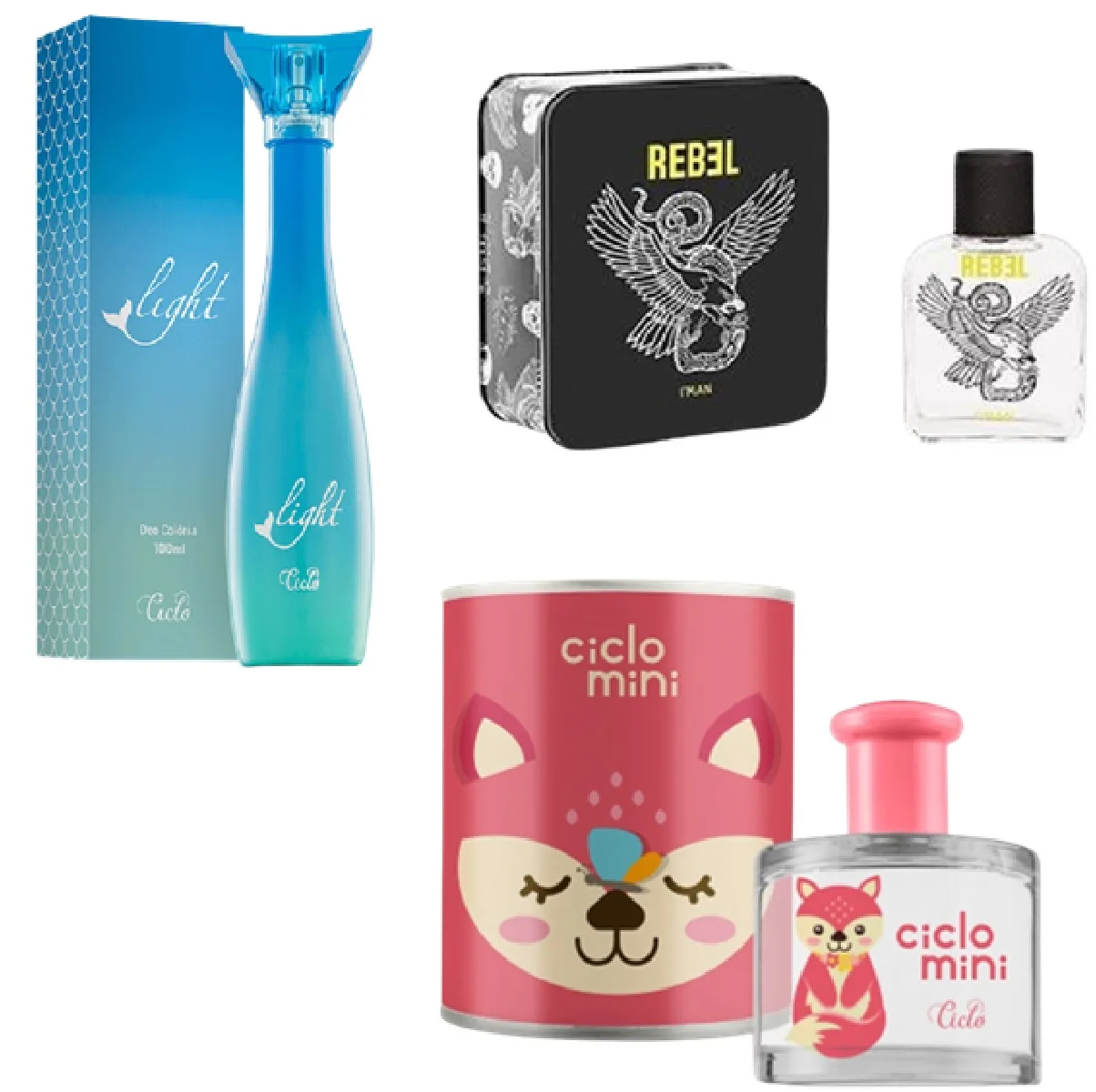 

Perfume Combo I Man REBEL Light Mini Raposette 100ml Kit 3 Un
