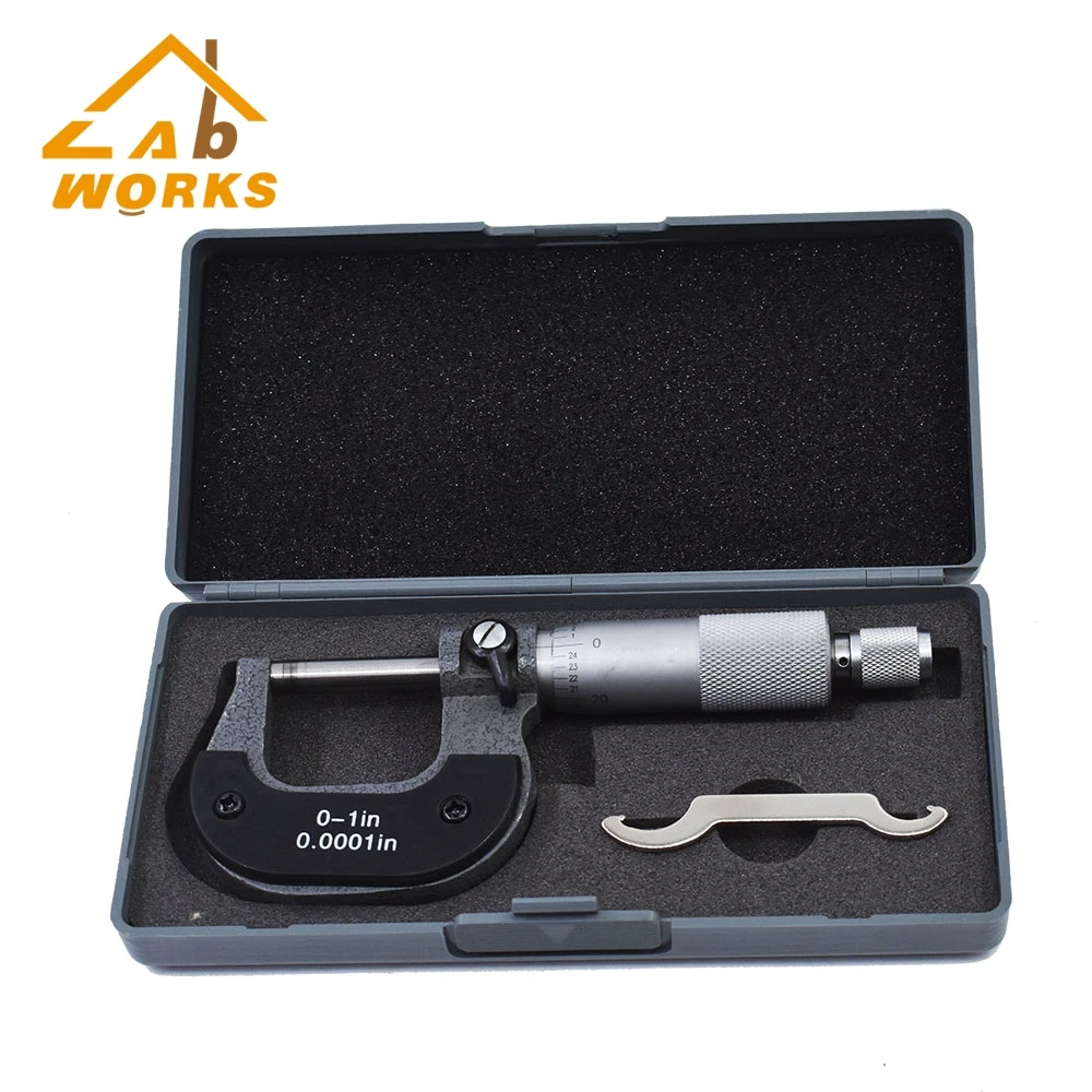 

Precision Outside Micrometer 0-1" / 0.0001" Premium Carbide Tips Machinist Tool