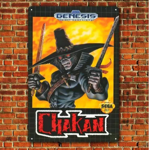 Металлический постер в стиле ретро с видеоиграми Chakan Genesis 20x30 см (8x12 дюймов)
