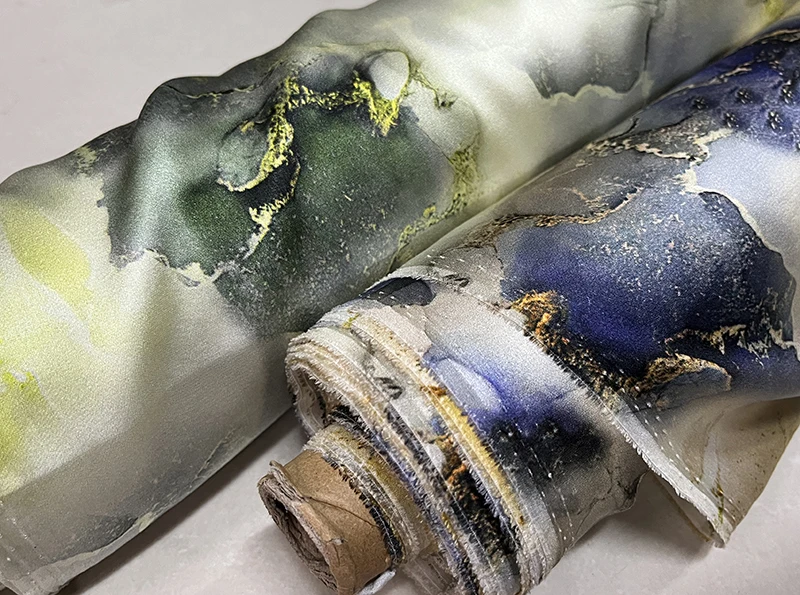 19momme Высококачественная эластичная атласная ткань из натурального шелка для