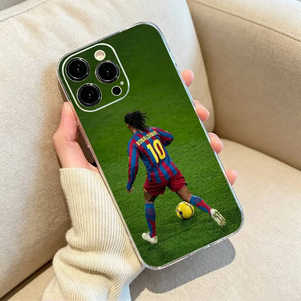 Фото Чехол для телефона Ronaldinho football 10 для iPhone 17, 16, 15, 14, 13, 12, 11, Pro Max, 16/15/14 Plus, прозрачный чехол. №5