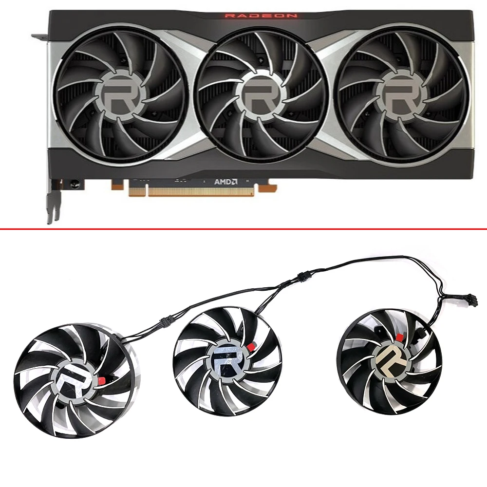 Вентилятор охлаждения AMD RX6900XT, 80 мм, 4 контакта, для ASUS XFX MSI ASROCK Radeon RX 6800/6800XT/6900XT