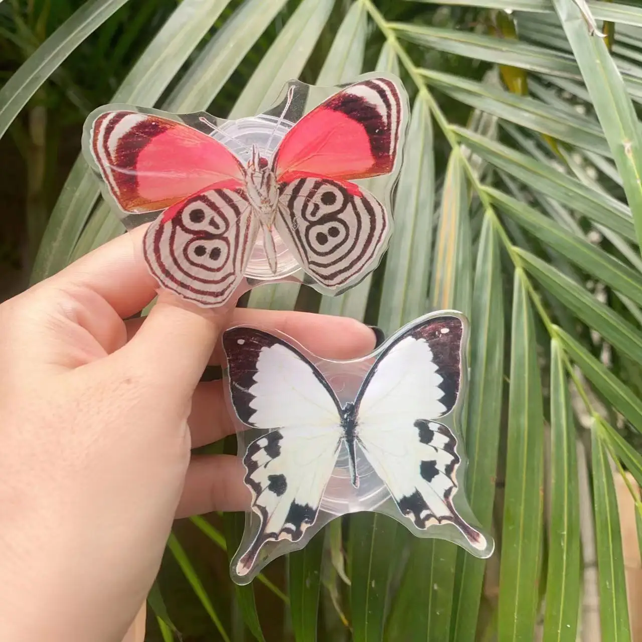 

LUNA MOTH DESIGNER PHONE GRIP Dream Butterfly Phone Holder Stand Bracket Acrylic Air Cushion Bracket Telescopic Desktop Support