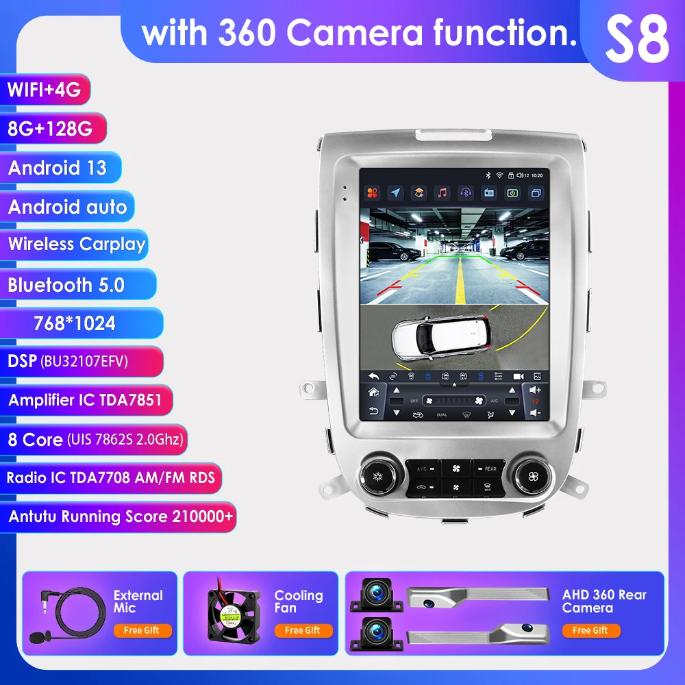

Hizpo для Tesla Style 2Din Автомагнитола для Hyundai Santa Fe 2 2006 2007-2012 стерео Мультимедийный видеоплеер навигация GPS Carplay