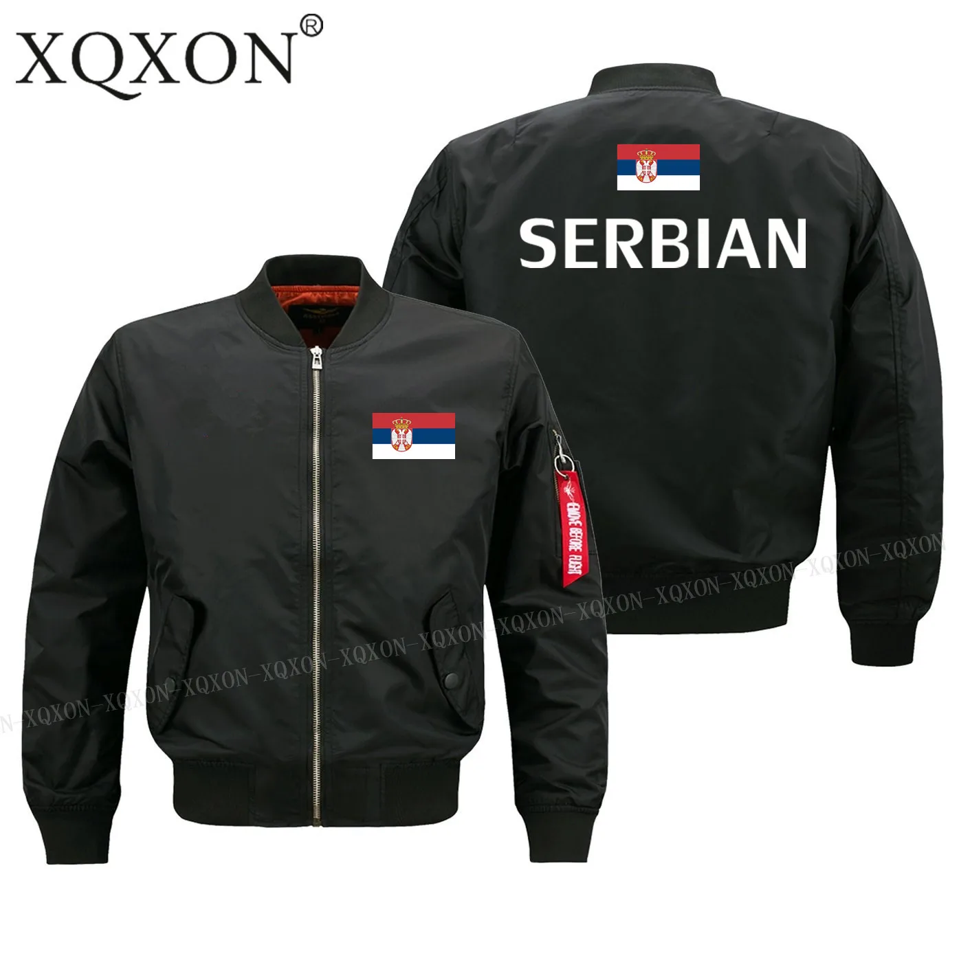 

New-2022New Long Sleeve Serbia Flag Autumn Winter Bomber Jacket High Quality Men Jackets Coats Zipper Man Jackets J188