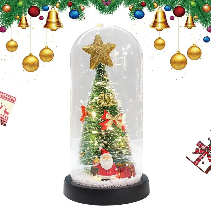 

Christmas Globe LED Lights Glowing Christmas Tree Decoration Battery Operated Lighted Tabletop Lanterns For Christmas Home