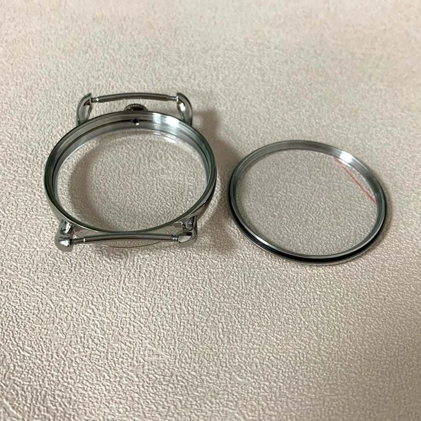 41MM Watch Case Fitting 12 O'clock Handle 41MM Steel Case for ETA 6497/6498/ST3600 Movement
