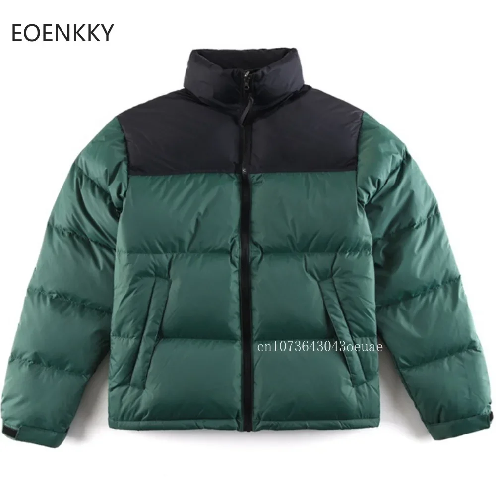 

American Winter Puffer Jackets for Men Women White Duck Down Coat Zip Up Collar Multicolor Street Stone Thick Parkas CENEYB