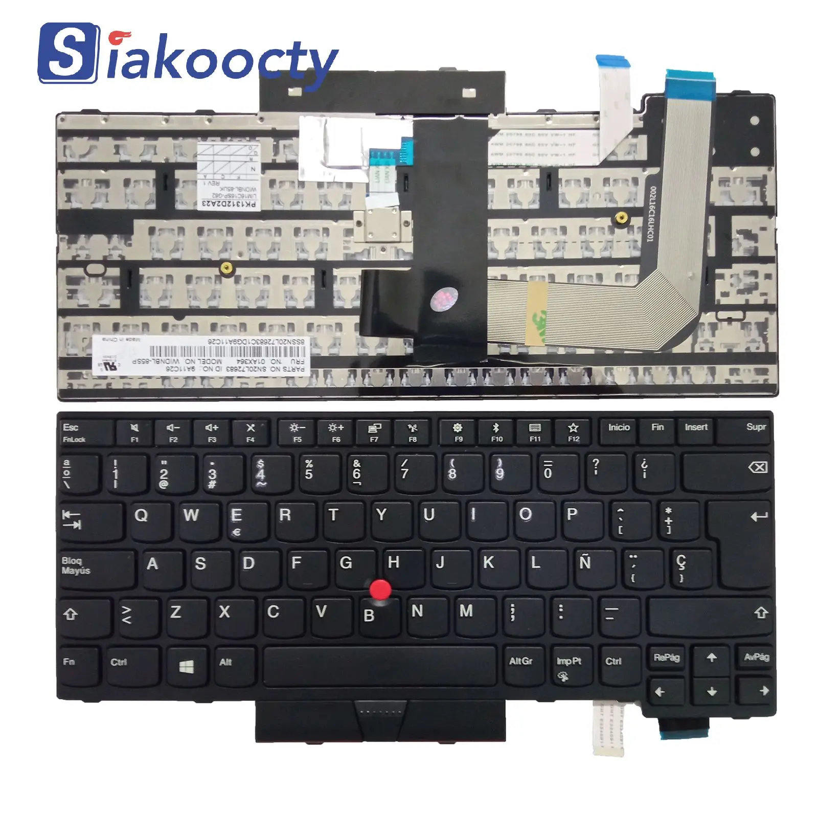 

Оптовая продажа, внутренняя Клавиатура для ноутбука Lenovo Thinkpad T470 T480 A475 A485 Teclado SP испанская клавиатура черная