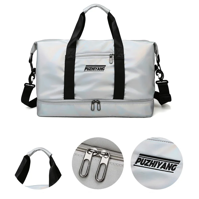 New Women Fashion Travel Bag Waterproof Sports Yoga Bag Female Gym Fitness Handbags Men's Wet and Dry Separation Shoulder Bags