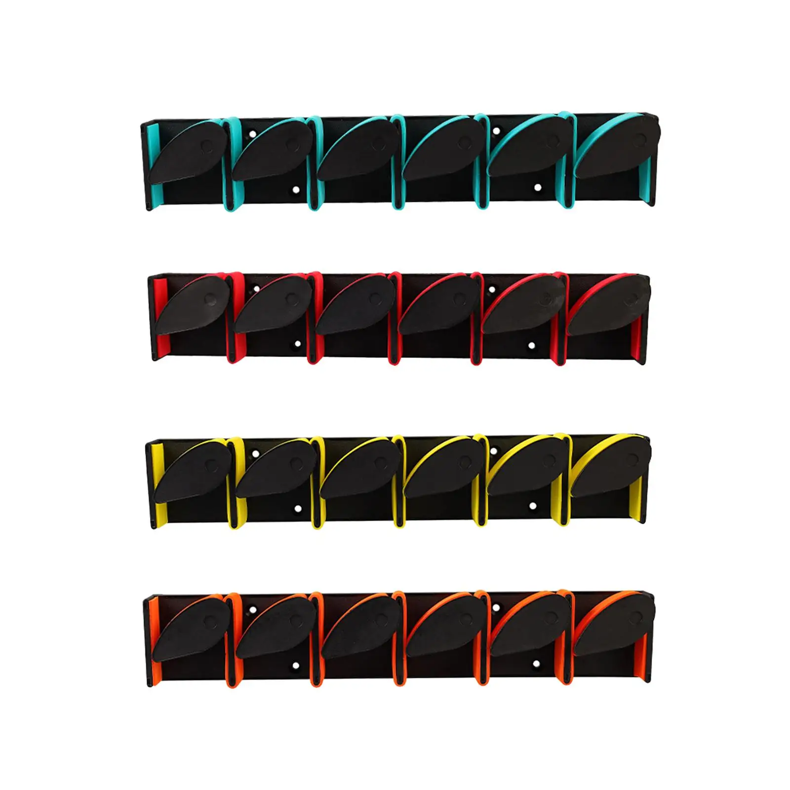 

Fishing Pole Holder Simpe Installation Stable Soft Grip Wall Mount 6 Slots for Outdoor Boat Stand Indoor Basement Storage Tool
