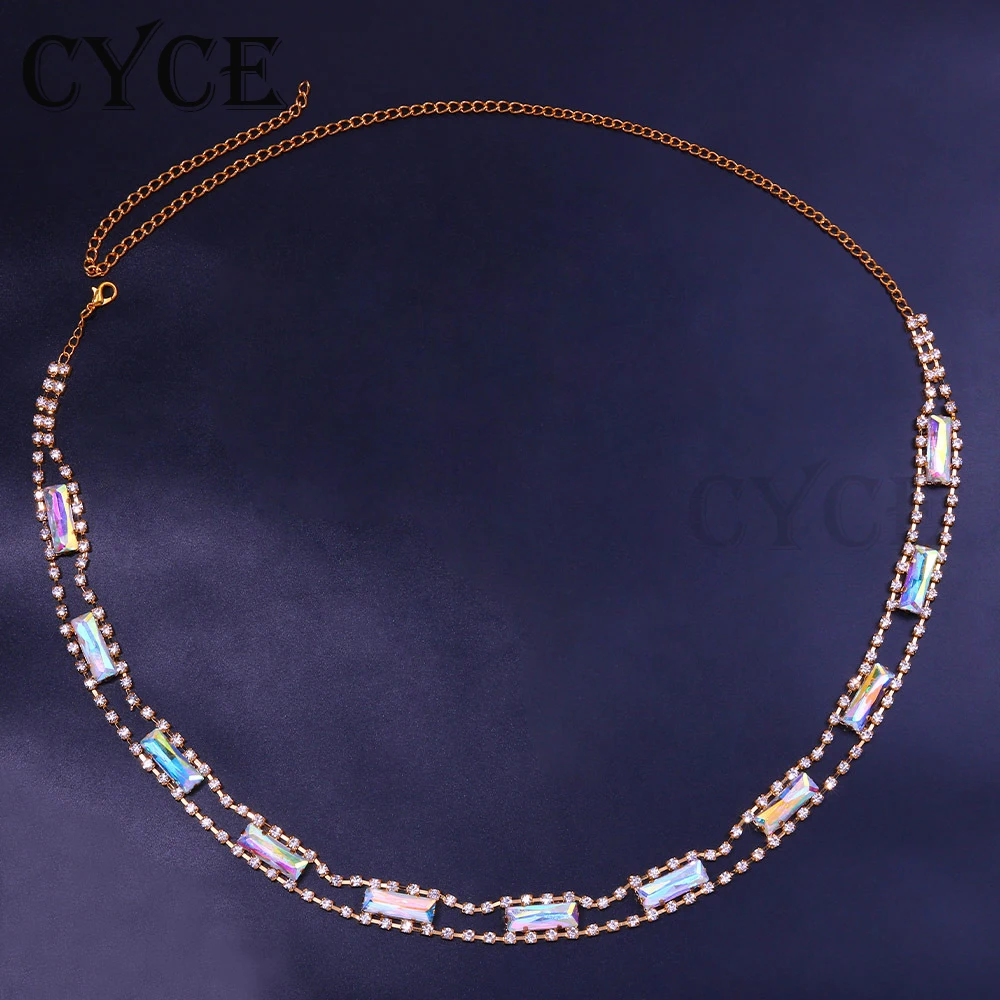 Women Jewelry Trendy Color Diamond Belly Chain Summer Beach Accessories Sexy Single Row Waist Chains Body |