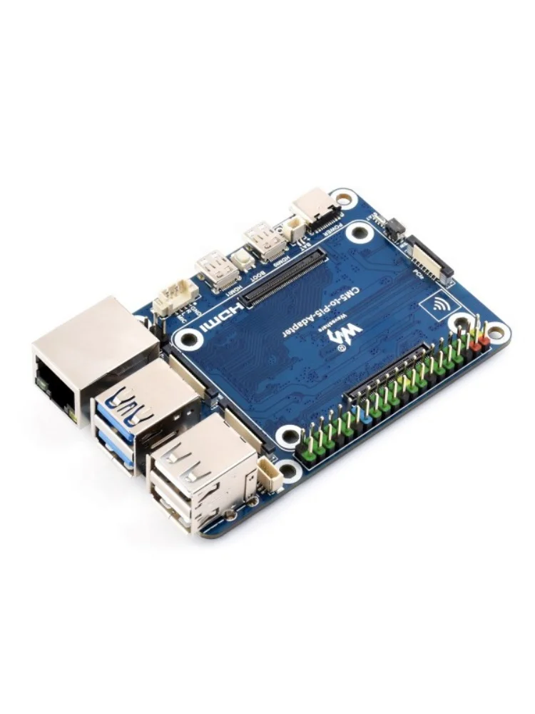 Фото Адаптерная плата CM5 для Raspberry Pi 5, альтернативное решение для RPi 5, встроенный аудио-разъем, поддерживает подключение микрофона. №5