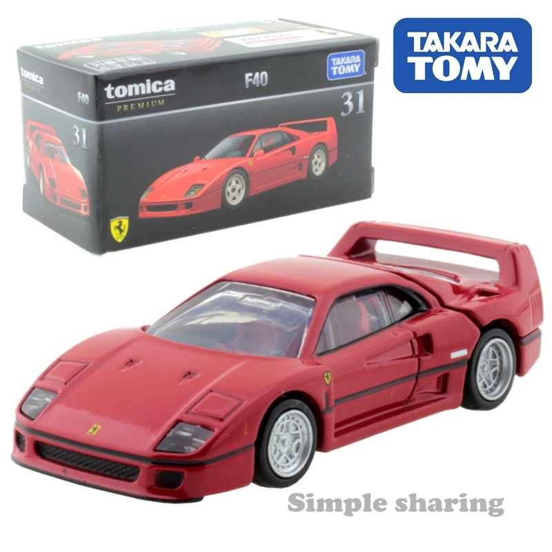 

Tomica Premium No.31Ferrari F40 Takara Tomy 1:62 Metal Cast Car Model Vehicle Toys For Children Collectable New