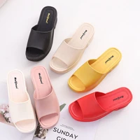 2022 women heel slipper soft pumps summer wedge shoe designer slides home beach sandal luxury platform