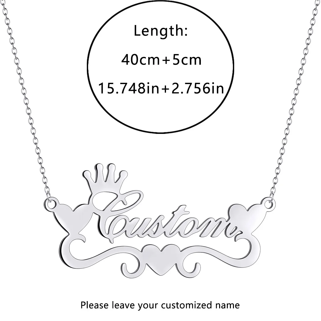 1 шт. колье из нержавеющей стали ожерелье с индивидуальным именем