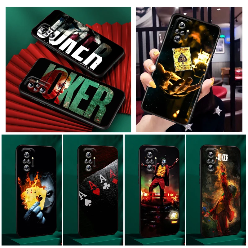 

Anime Luxury Joker Art Phone Case For Xiaomi Redmi Note 11E 11S 11 11T 10 10S 9 9T 9S 8 8T Pro Plus 5G Black Funda Cover