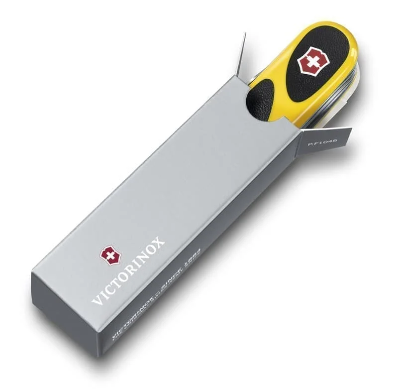 Нож перочинный VICTORINOX EvoGrip 18 85 мм 15 функций жёлтый с чёрными вставками |