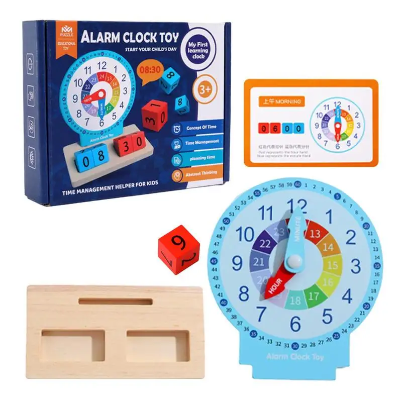 

Children Montessori Clock Educational Toys Hour Minute Second Cognition Colorful Clocks Toys Kids Early Preschool Teaching Aids