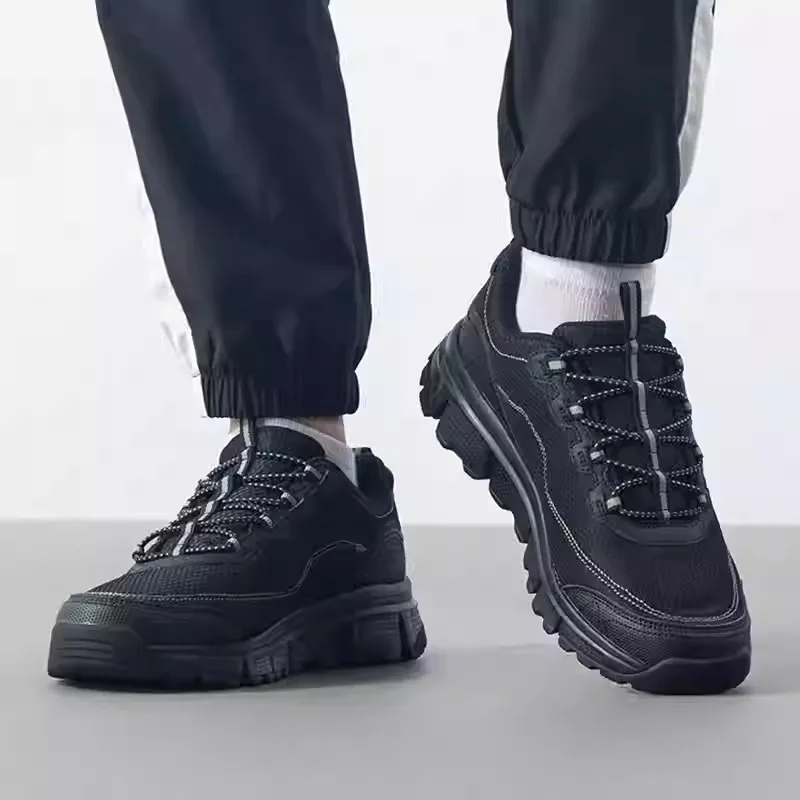 Мужские кроссовки Skechers. Новая летняя модная дышащая повседневная обувь. Легкая