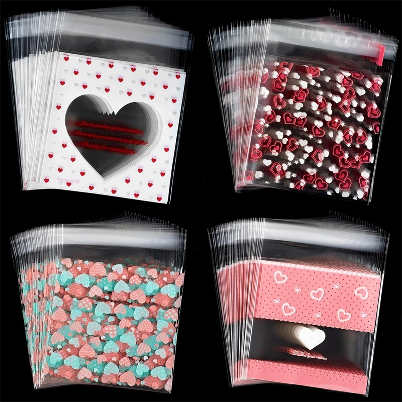 100pcs Candy Cookie Bag Packaging Favor for Small Business Sachet Jewelry Gift Packing Product Storage Organizer Making Supplies - купить по