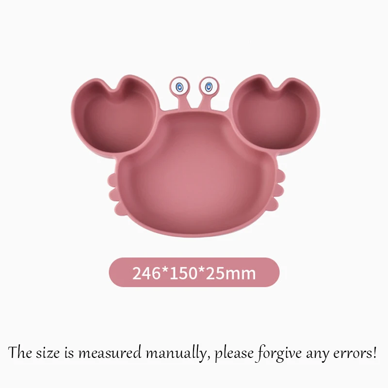 Детская безопасная силиконовая обеденная тарелка на присоске детская посуда с