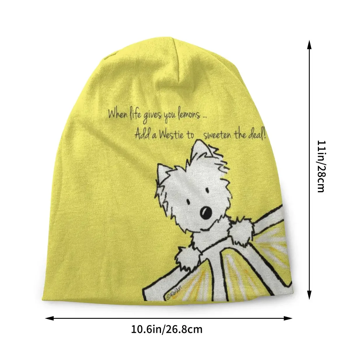 Изготовленные на заказ шапки для собак Life Lemons Westie унисекс модная зимняя теплая