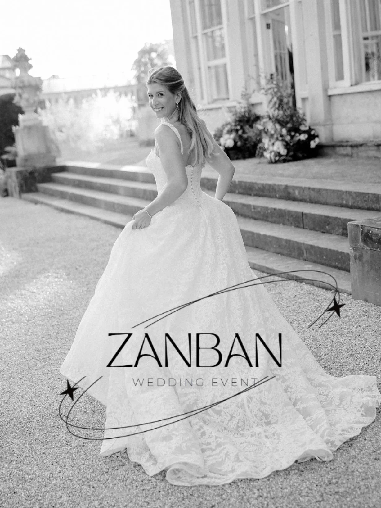 Фото Изысканное свадебное платье ZanBan на тонких бретельках с кружевом и шлейфом, индивидуальный пошив для невесты. №2