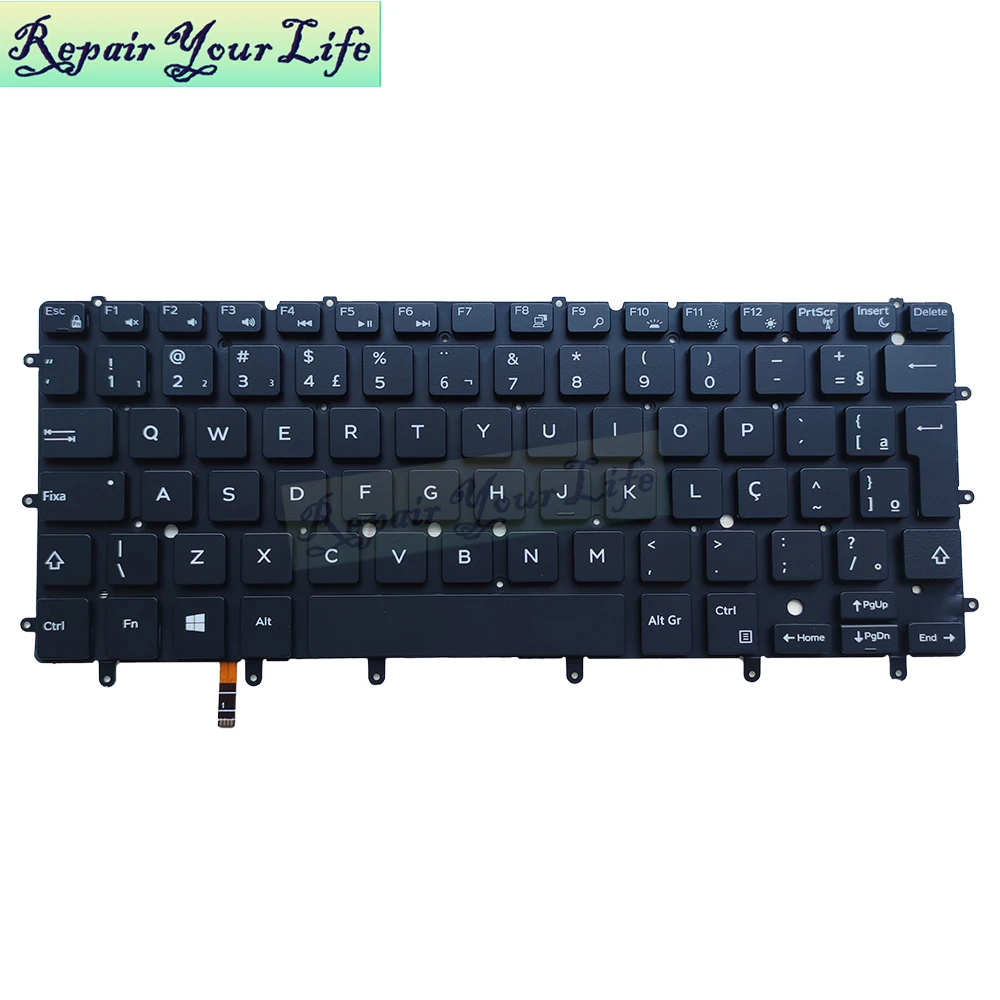 SP-клавиатура с подсветкой испанской и английской раскладкой для Dell Inspiron 7347 7348 7352