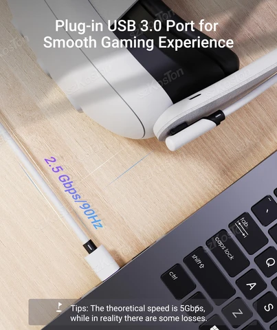 Кабель USB3.0 VR Link для Meta Quest 3S 16 футов