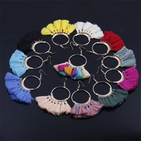 2021 creative cbig circle tassel earrings for women party charm jewelry wedding earring