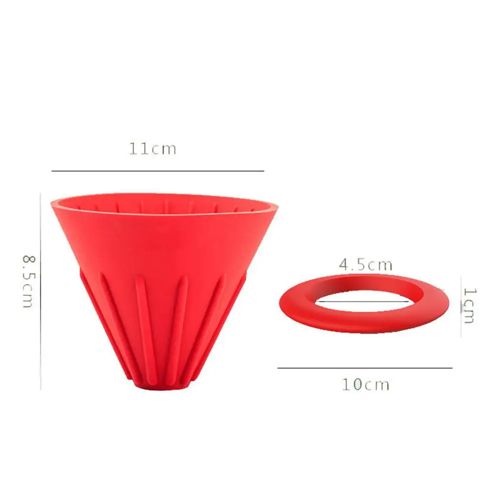 Collapsible Reusable Silicone Coffee Dripper- Filter Cone Coffee Drip Filter Cup Outdoors 1-2 People Coffee Dripper Filter Cup images - 6