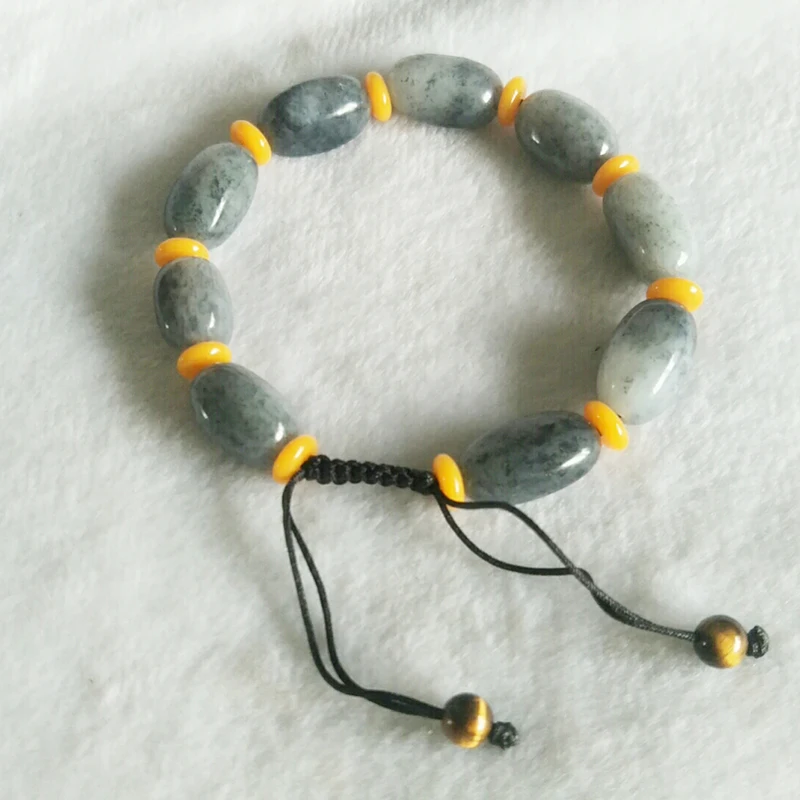 

Natural Stone Bracelet Adjustable Hetian Jade Bangles Men Women Healing Jewelry Jades Original Stones Lucky Amulet Bracelets