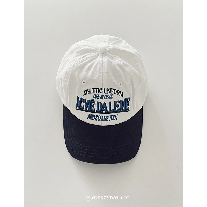 Кепка в Корейском стиле для пары мягкая бейсболка с вышитыми буквами Женская