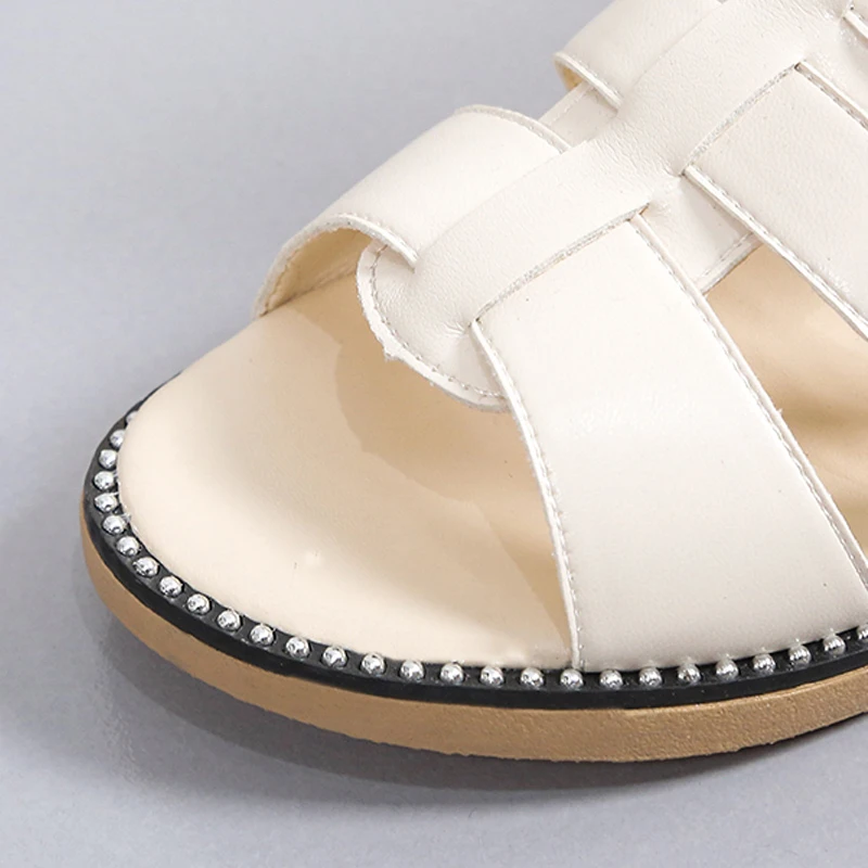 Gladiator Women Sandals Summer Peep Toe Female Sandals Soft Women's Sandals Outdoor Casual Shoes Roma Non-slip Breathable Shoes