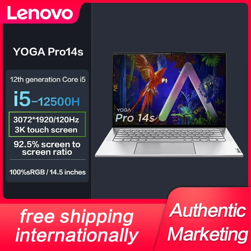 

New Lenovo Yoga Pro14s Intel Core I5-12500H 14.5Inch 3K 120Hz Touch Screen Notebook
