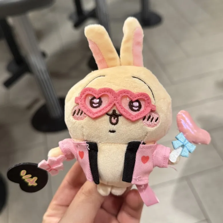 Плюшевая игрушка-брелок Usagi Take Light Stick в виде веера и очков в форме сердца, подвеска для сумки через плечо, подарок на день рождения для друзей ﻿ (art.: 3920dc8b034b5) - 3920dc8b034b5