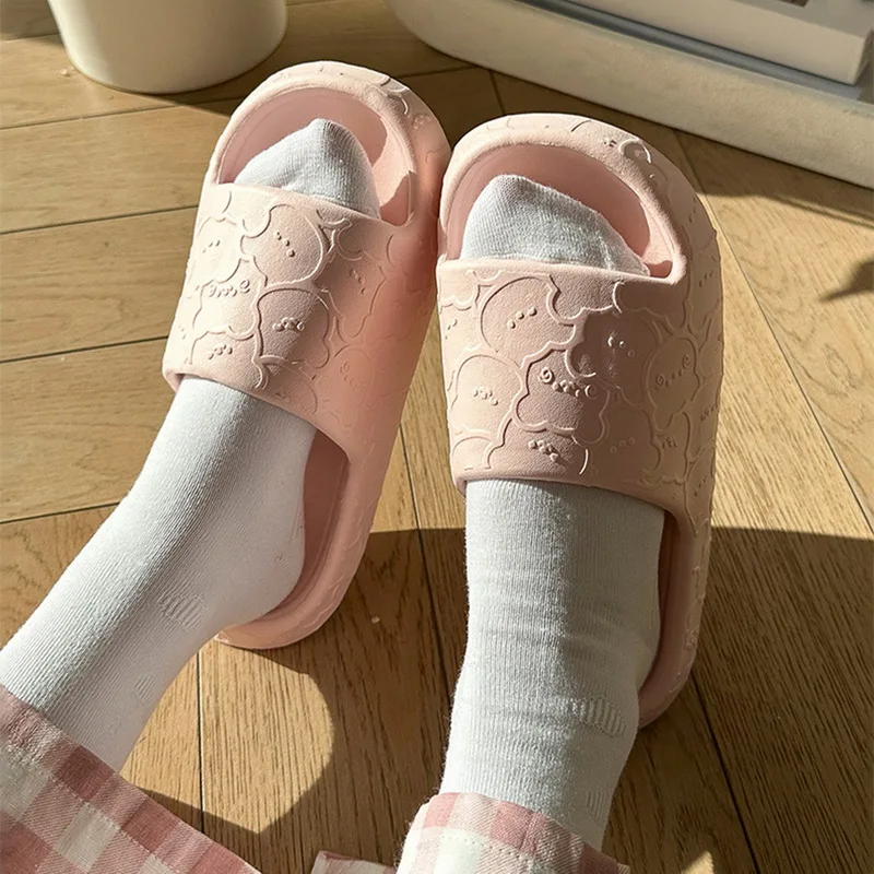 Summer Shoes For Women Soft Home Bathroom Slippers Thick Bottom 3.0cm Eva Slippers Female Big Size 45  Sandals