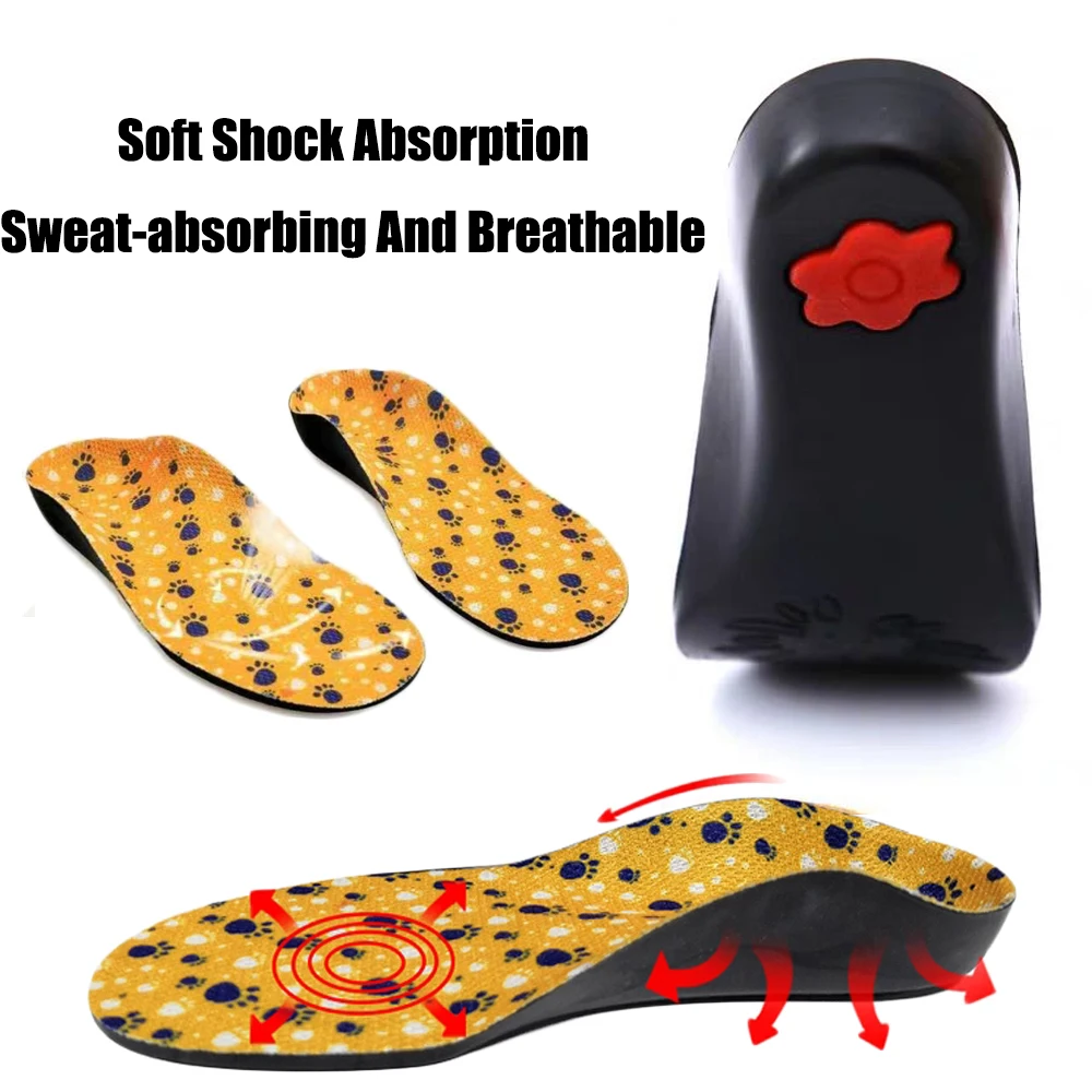 Kids Flatfoot Orthopedic Sport Insoles for Shoes Children Orthotics Insoles Flat Feet O/X Leg Correction Arch Support Shoe Pad