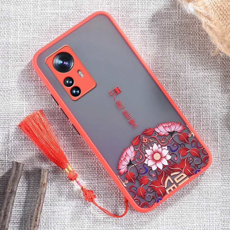 PUNQZY китайский стиль благоприятный чехол для телефона XIAOMI 12X 12 PRO Note11 MIX4 Note10 11Pro K40 10S