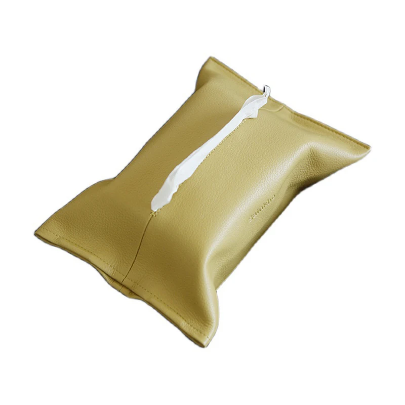 

Car Tissure Box Hanging Style Leather Material Simple High-End Vehicle Seat Back Tissue Bag Auto Organizer Interior Accessories
