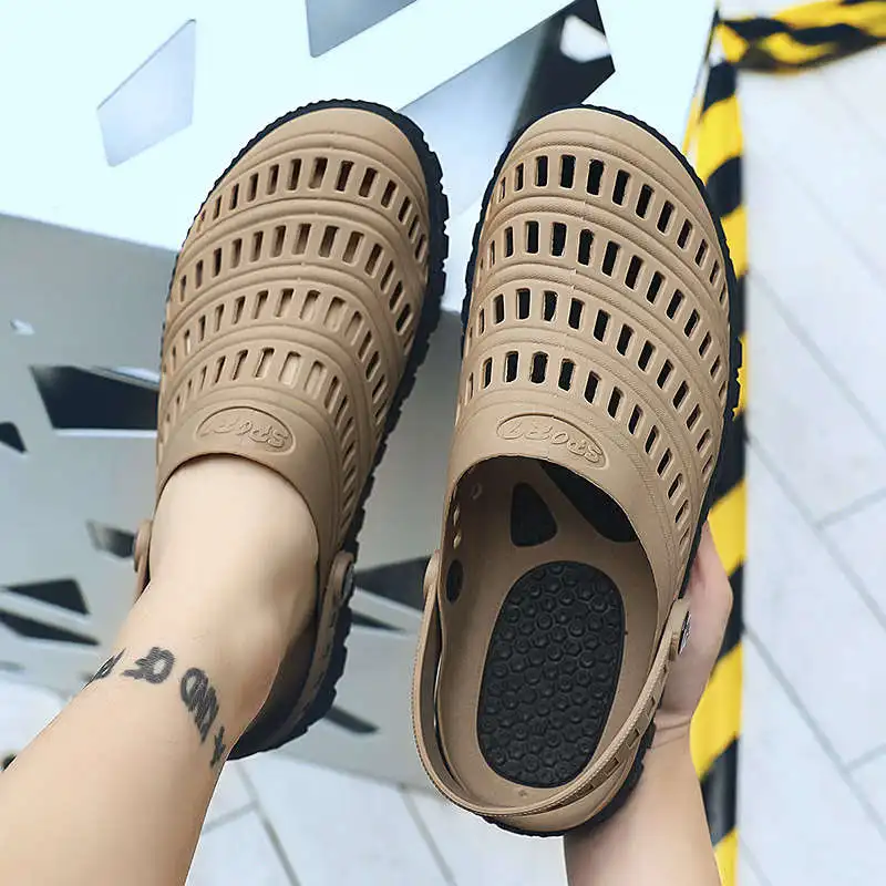 

Resting Man Sandal Popular Beach Flip Flops Shockproof Men's Shoe Youthful Man Sneaker Thick Sole Tennis Zipper Shoeing Baket