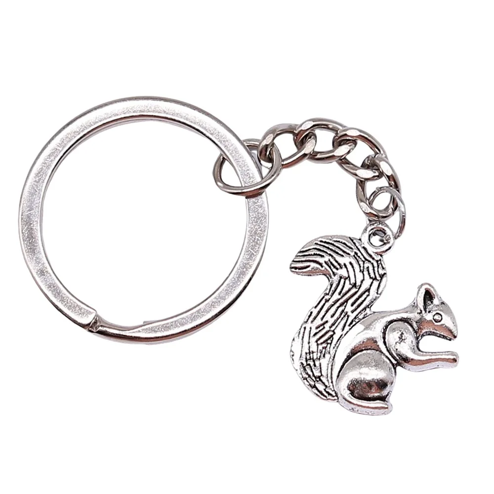 Прямая поставка мужской винтажный брелок 2 цвета 21x2 1 мм подвеска в виде белки